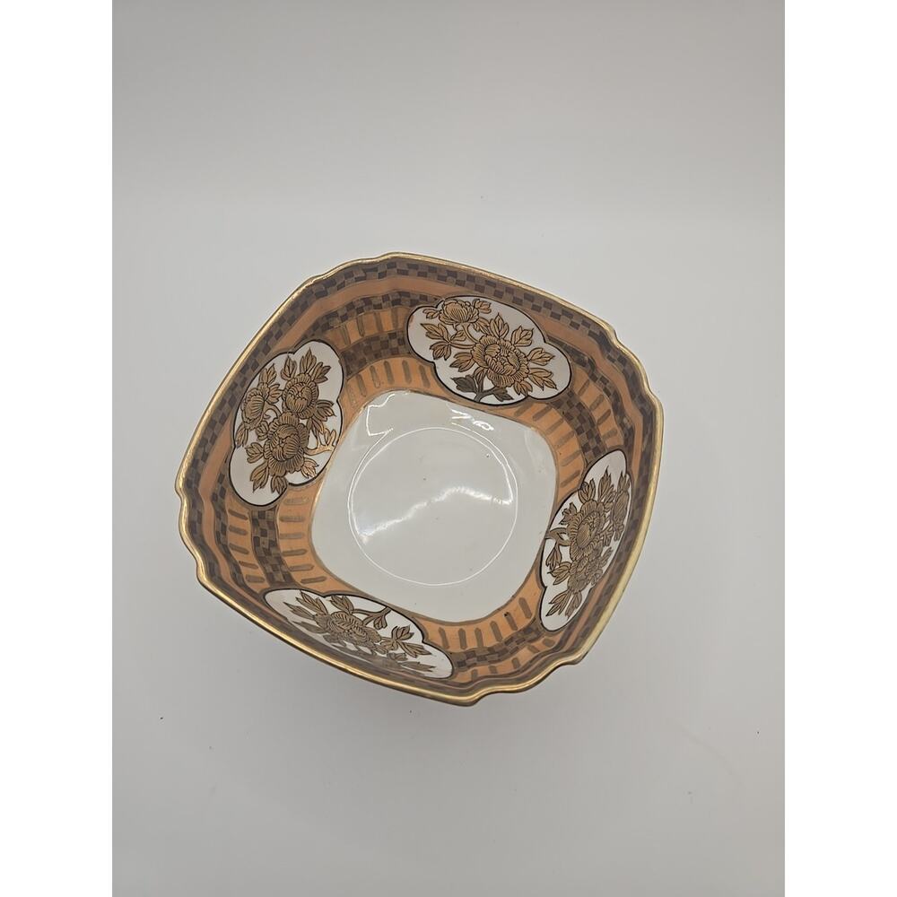 Antique Nippon Hand Painted Gold Trimmed‎ Floral Design